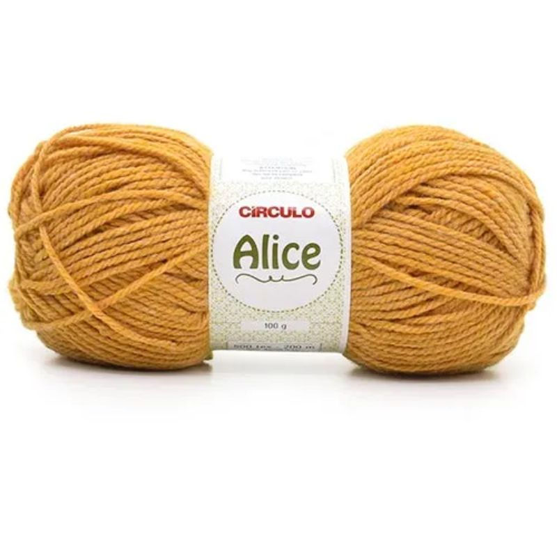 LÃ ALICE CÍRCULO 100G 7093 MOSTARDA