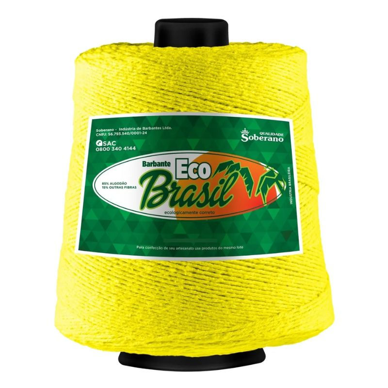 BARBANTE ECO BRASIL N 8 1KG 45 AMARELO NEON