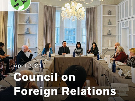 Pastor Kim visited the Council on Foreign Relations in April