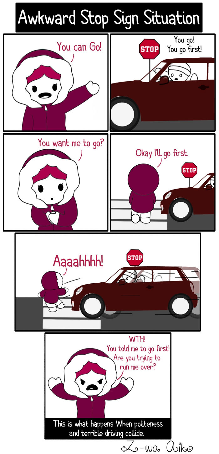 Awkward Stop Sign Situation