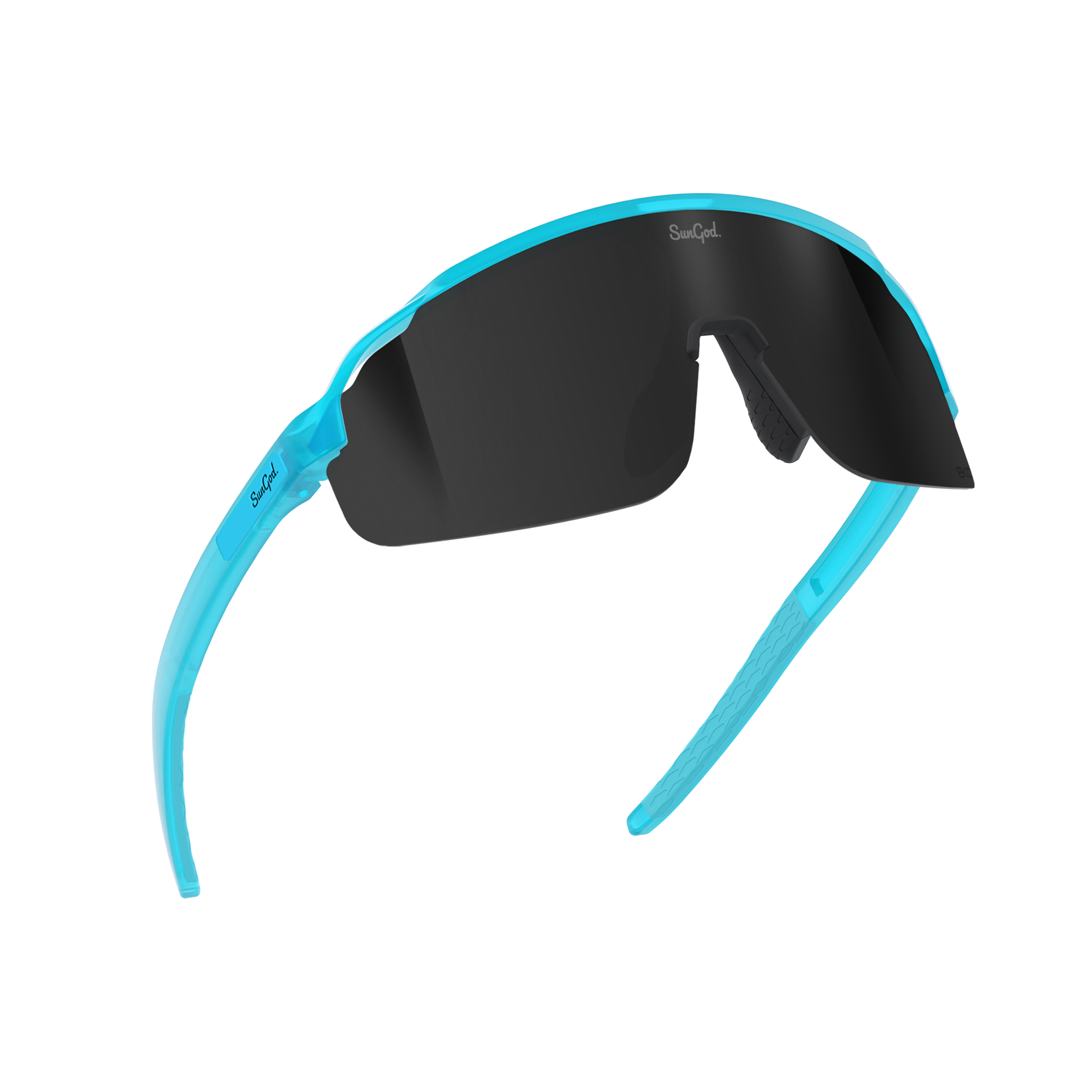 FORTY2s™ | Frosted Aurora Blue frame with 8KO® Smoke lens.