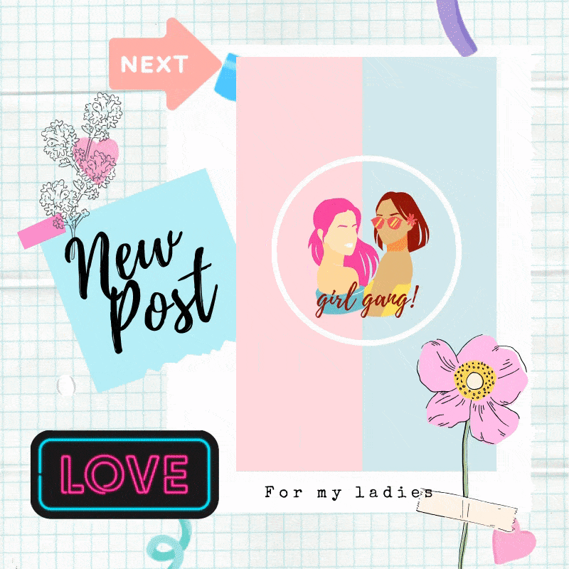 Free Chic Baby Blue Pink Instagram Highlight Covers
