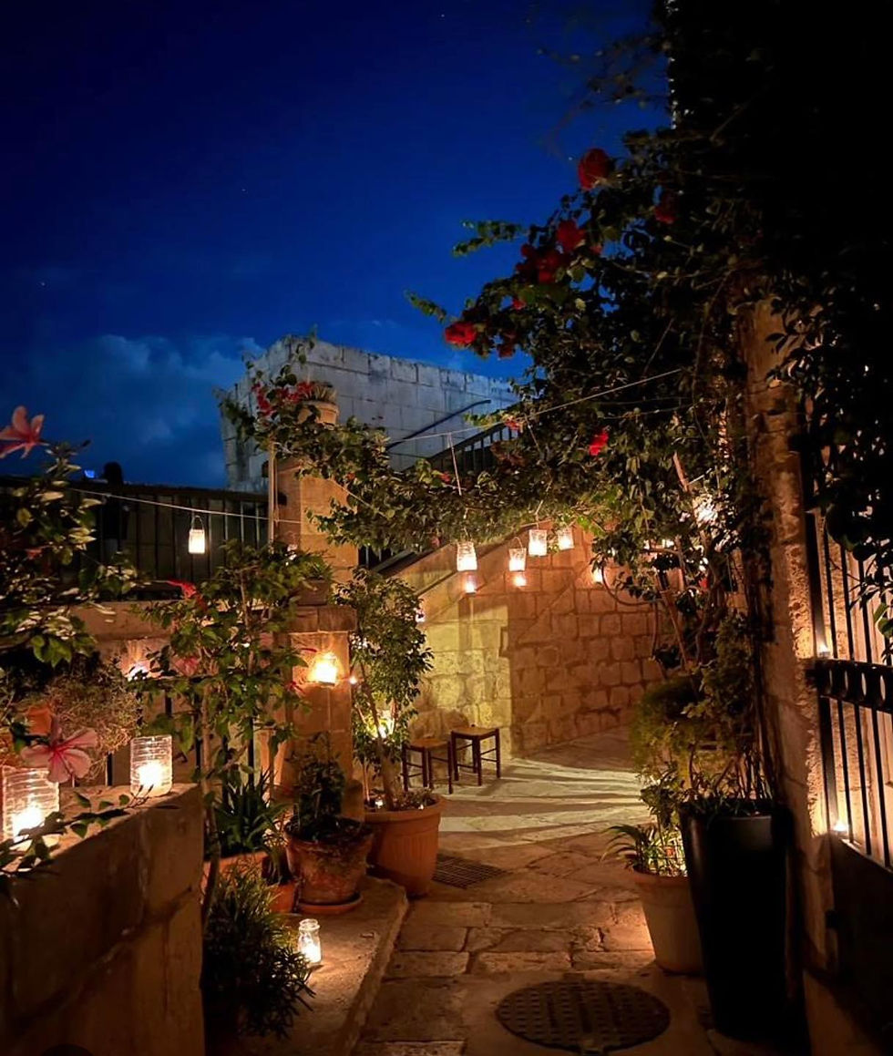 A typical home in Birgu decorated for the festival