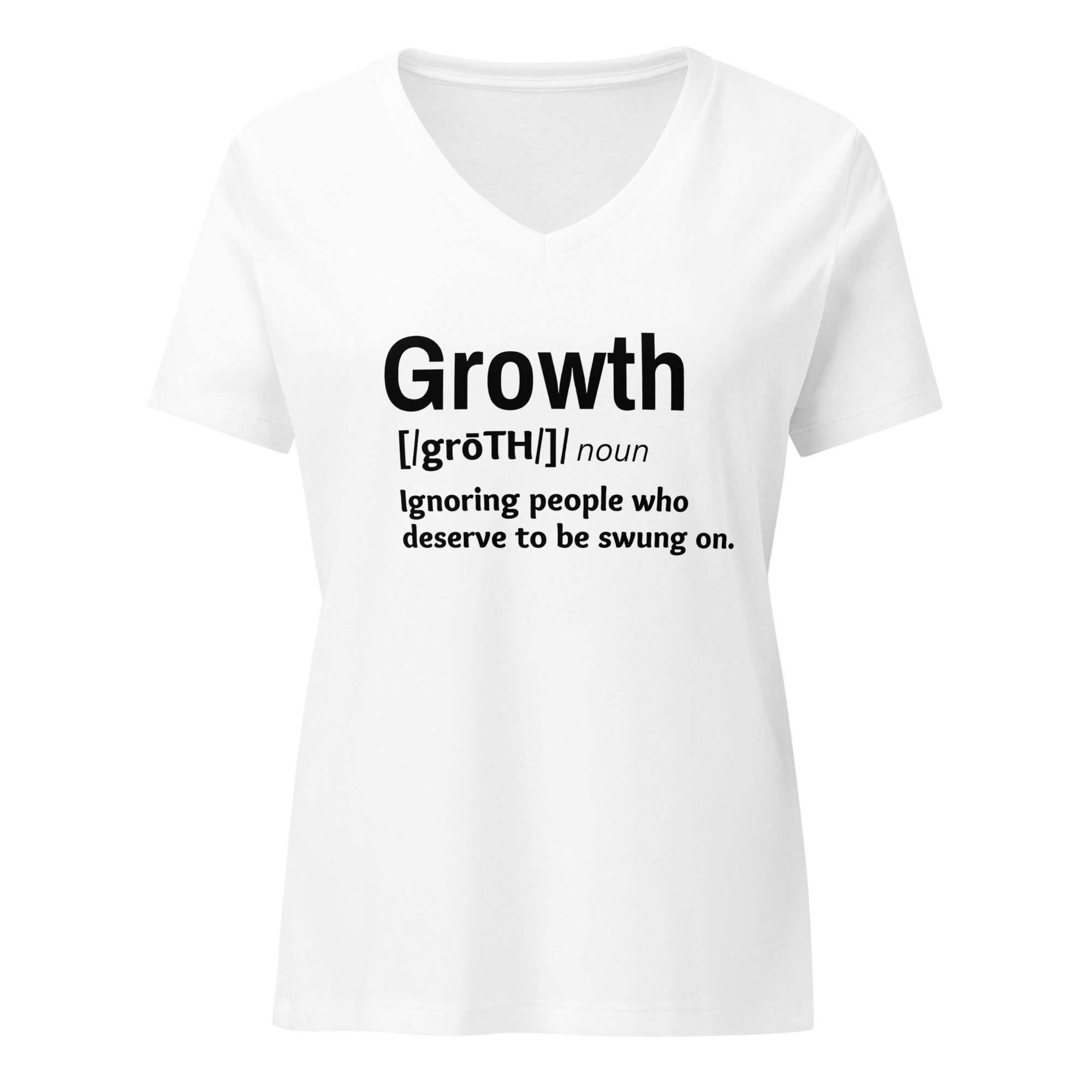 Growth Women’s relaxed v-neck t-shirt