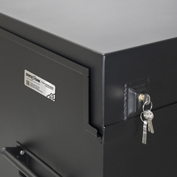 Mobile jobsite tool storage box