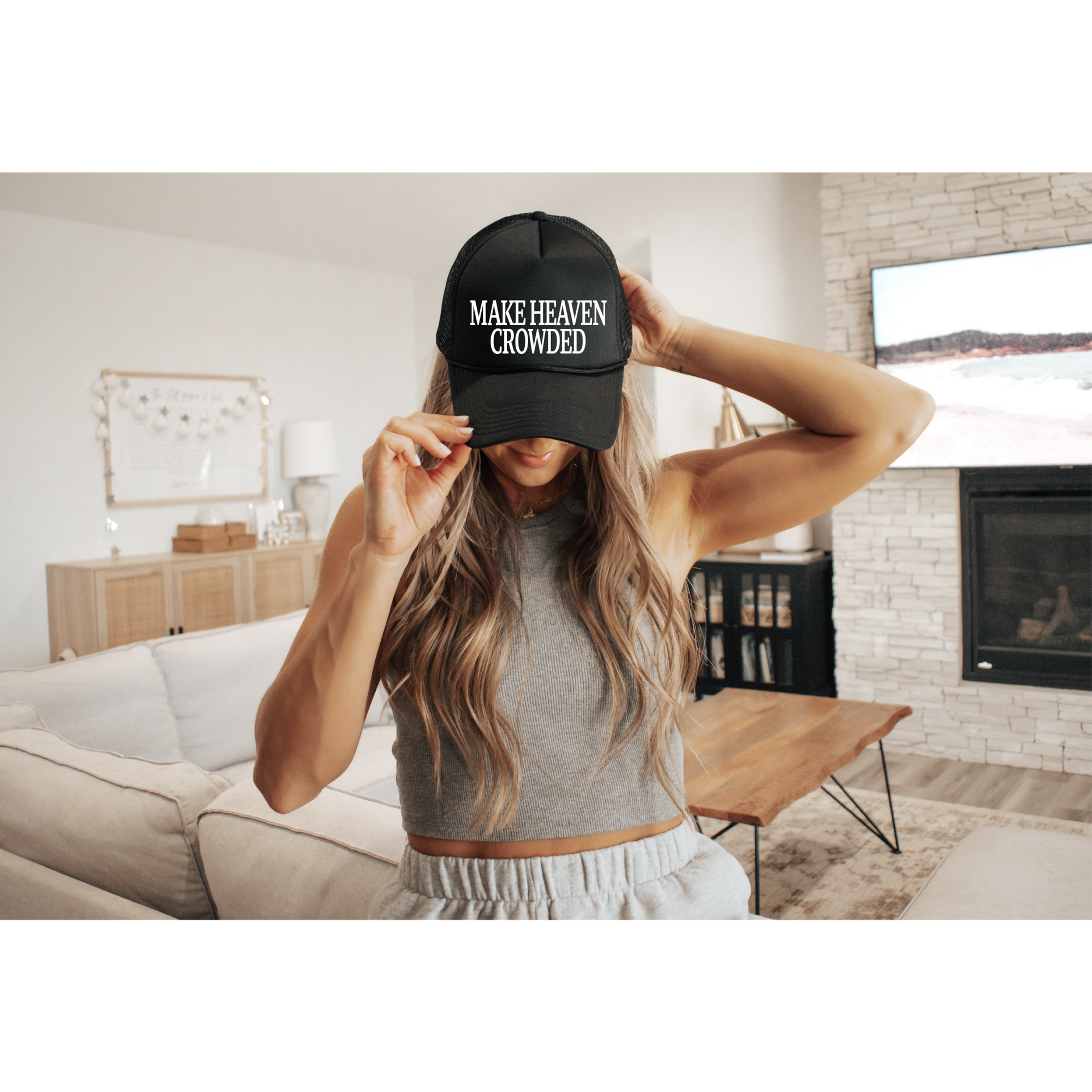 Make Heaven Crowded Trucker Snapback