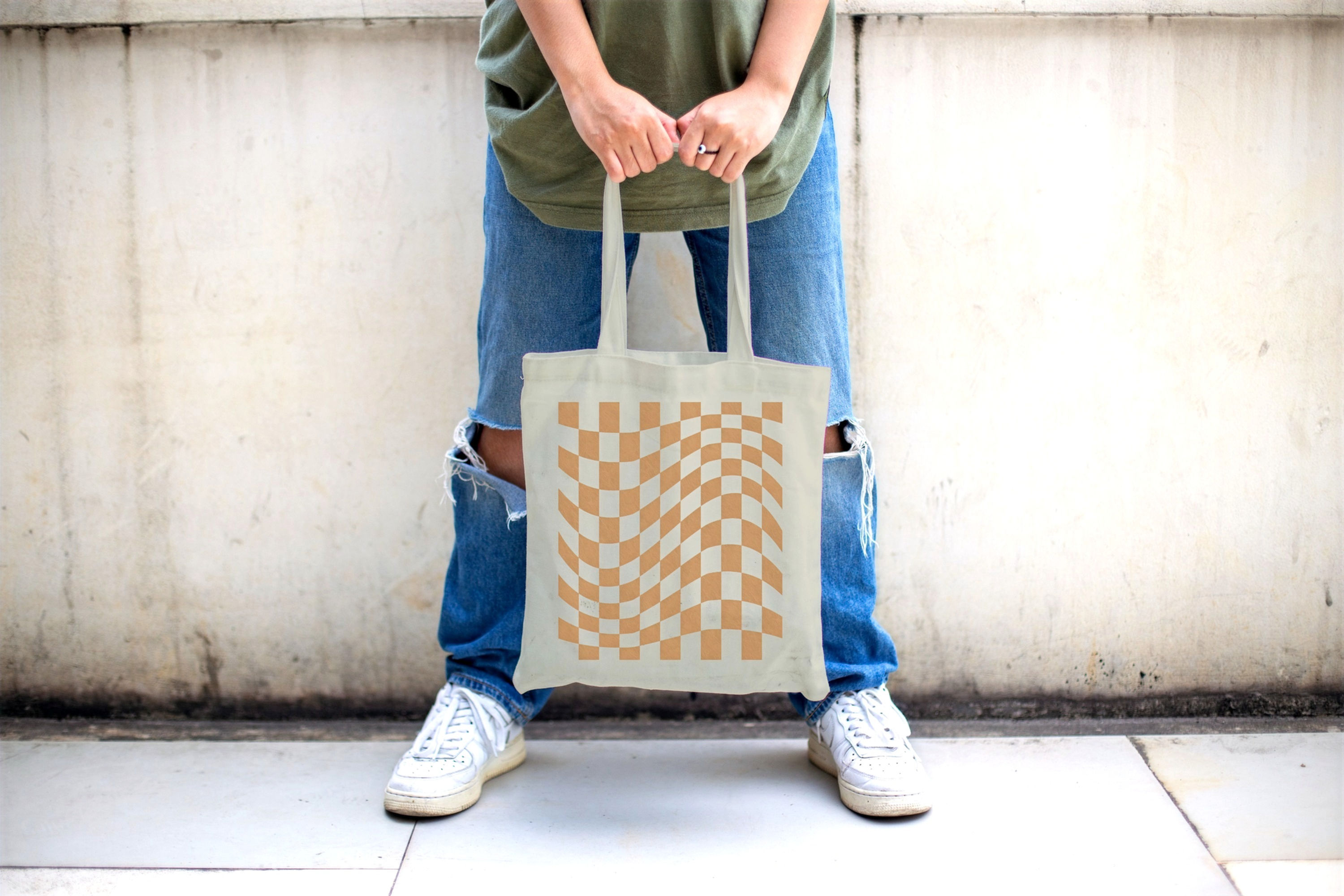 Checkered Canvas Bag