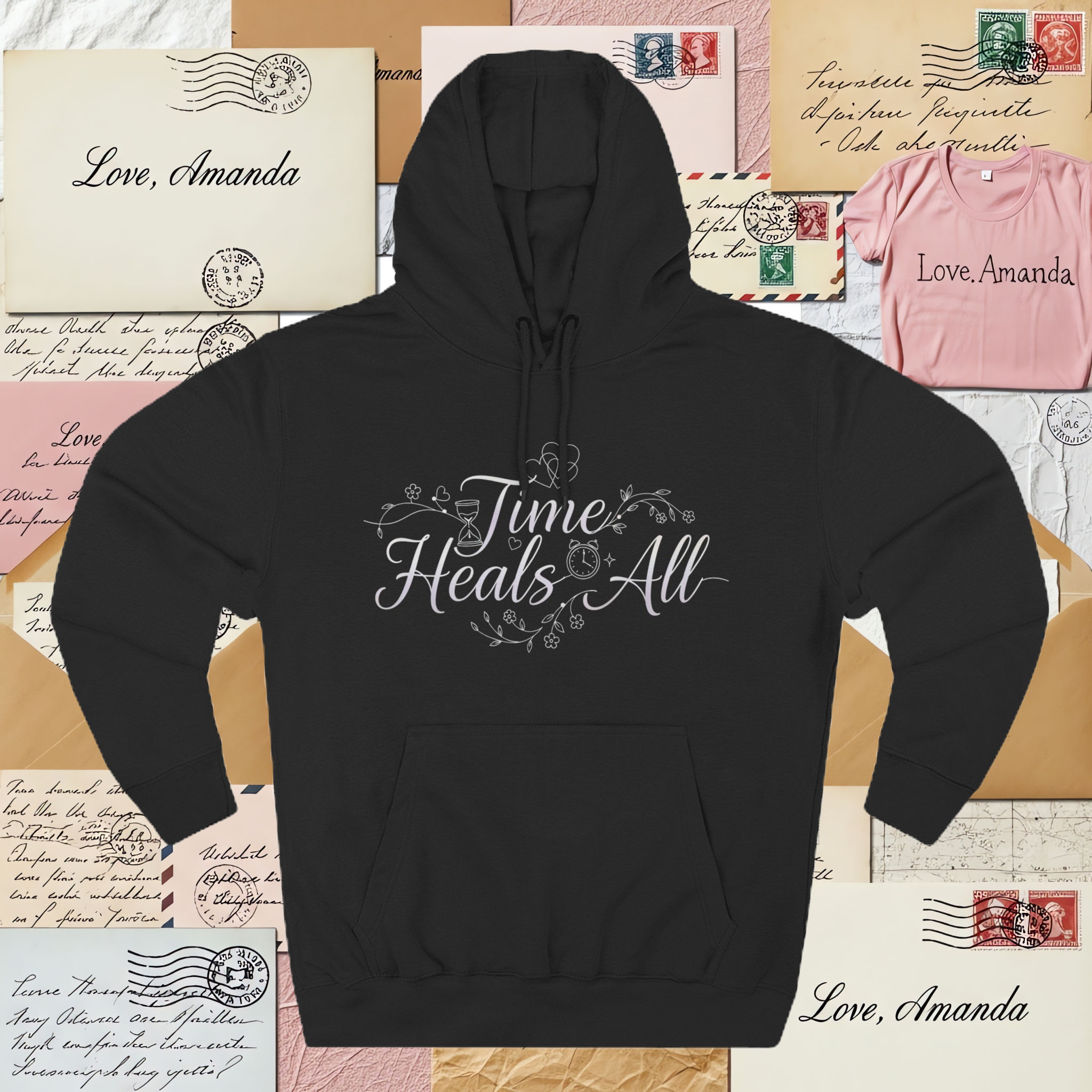 'Time Heals All' Comfort Pullover Hoodie