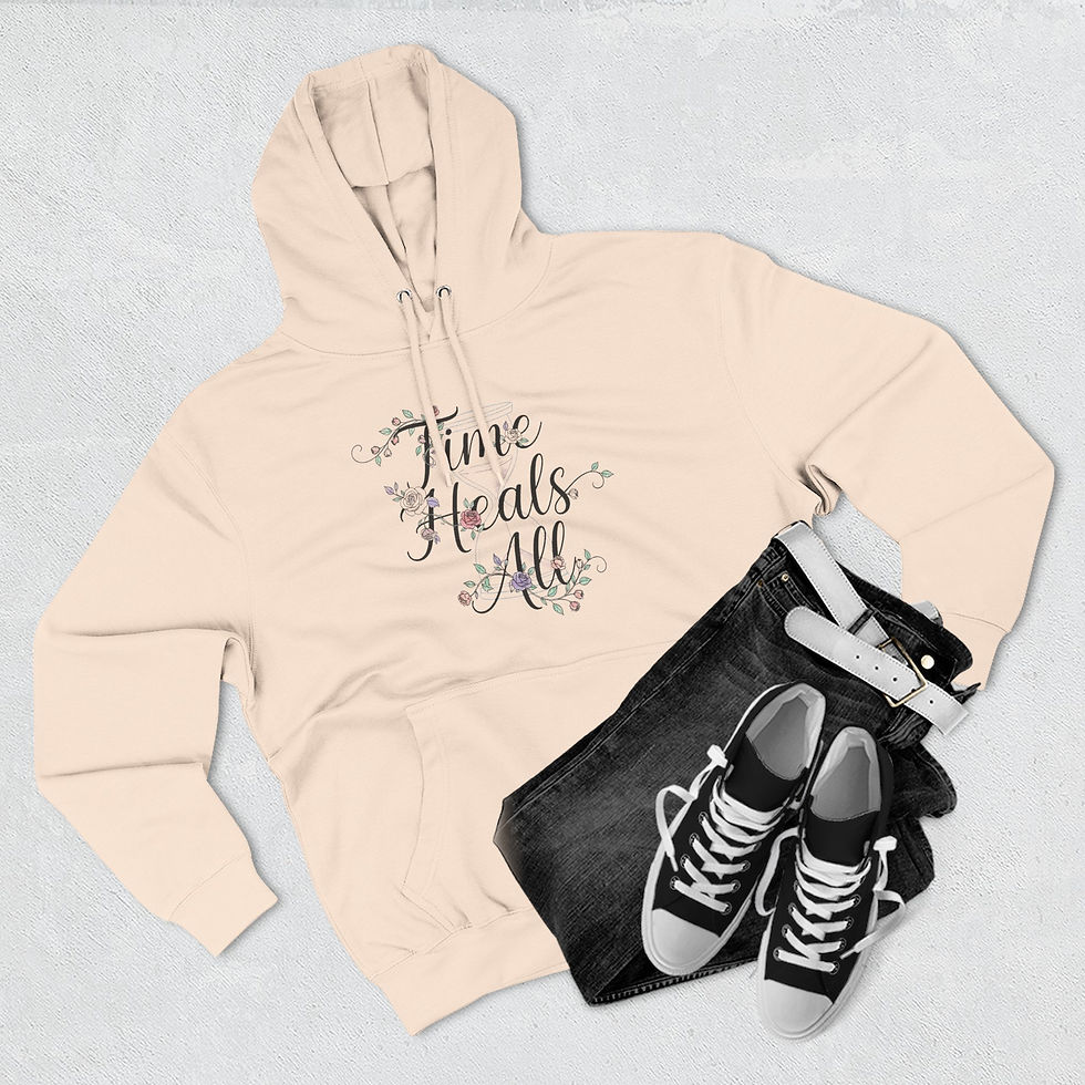 Thumbnail: Time Heals All Floral Hoodie Comfort Pullover