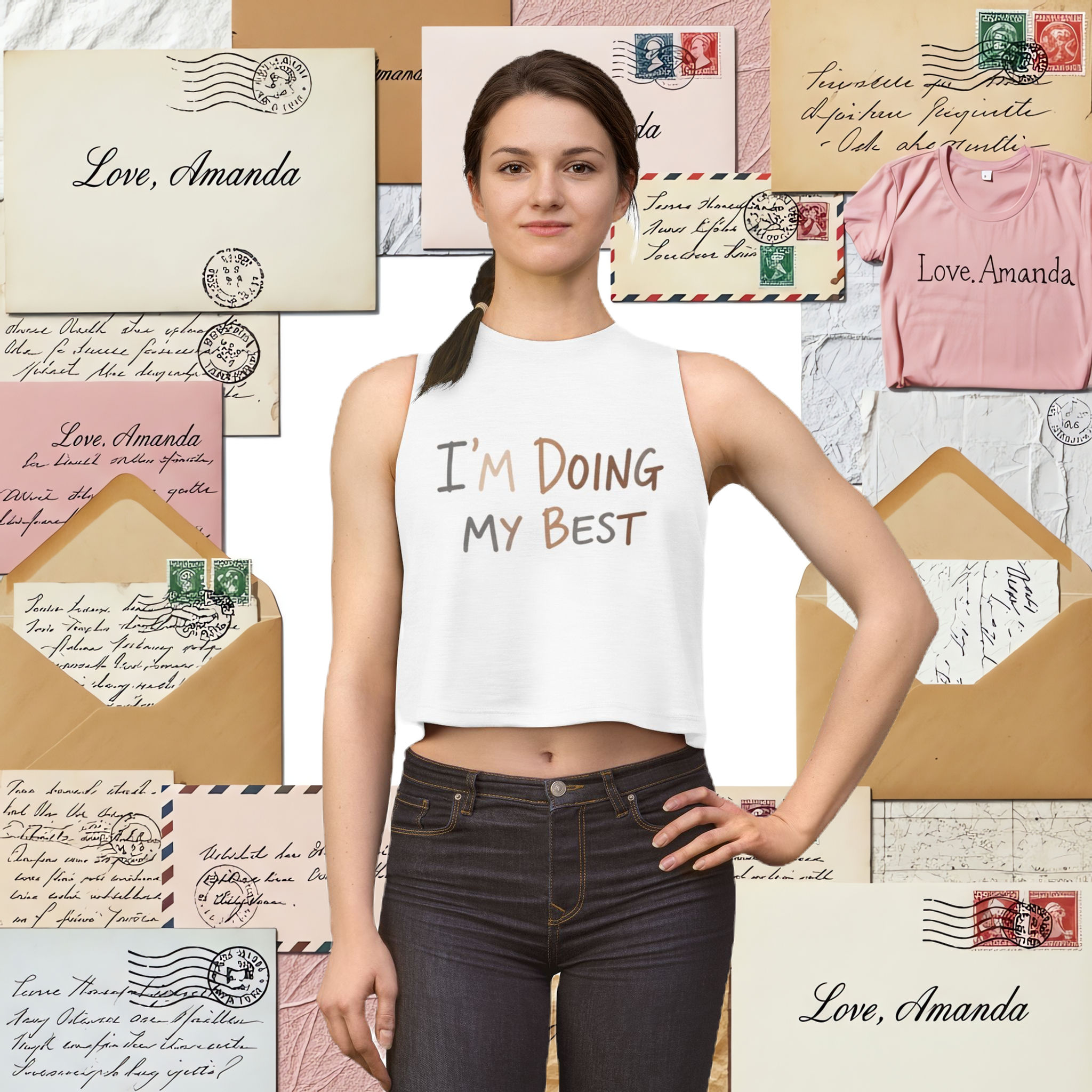 I'm Doing My Best Crop Top — Women's Positive Affirmation Tank