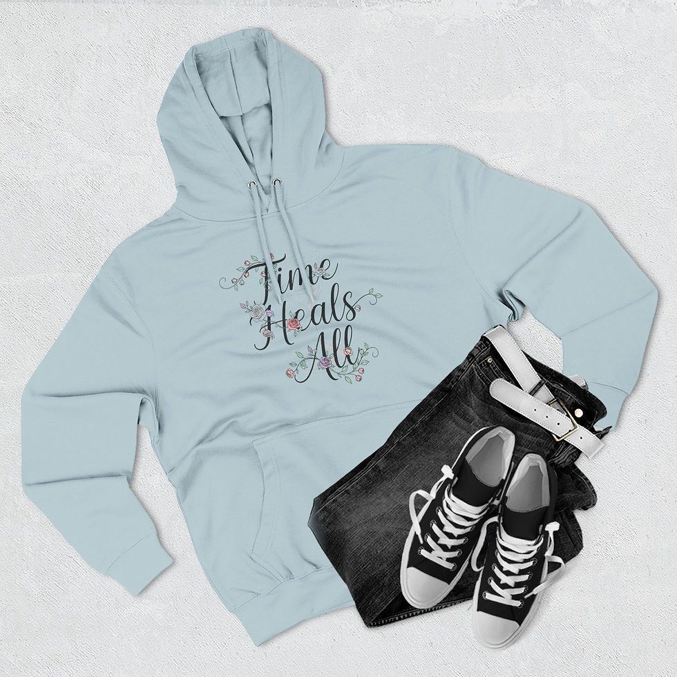 Thumbnail: Time Heals All Floral Hoodie Comfort Pullover
