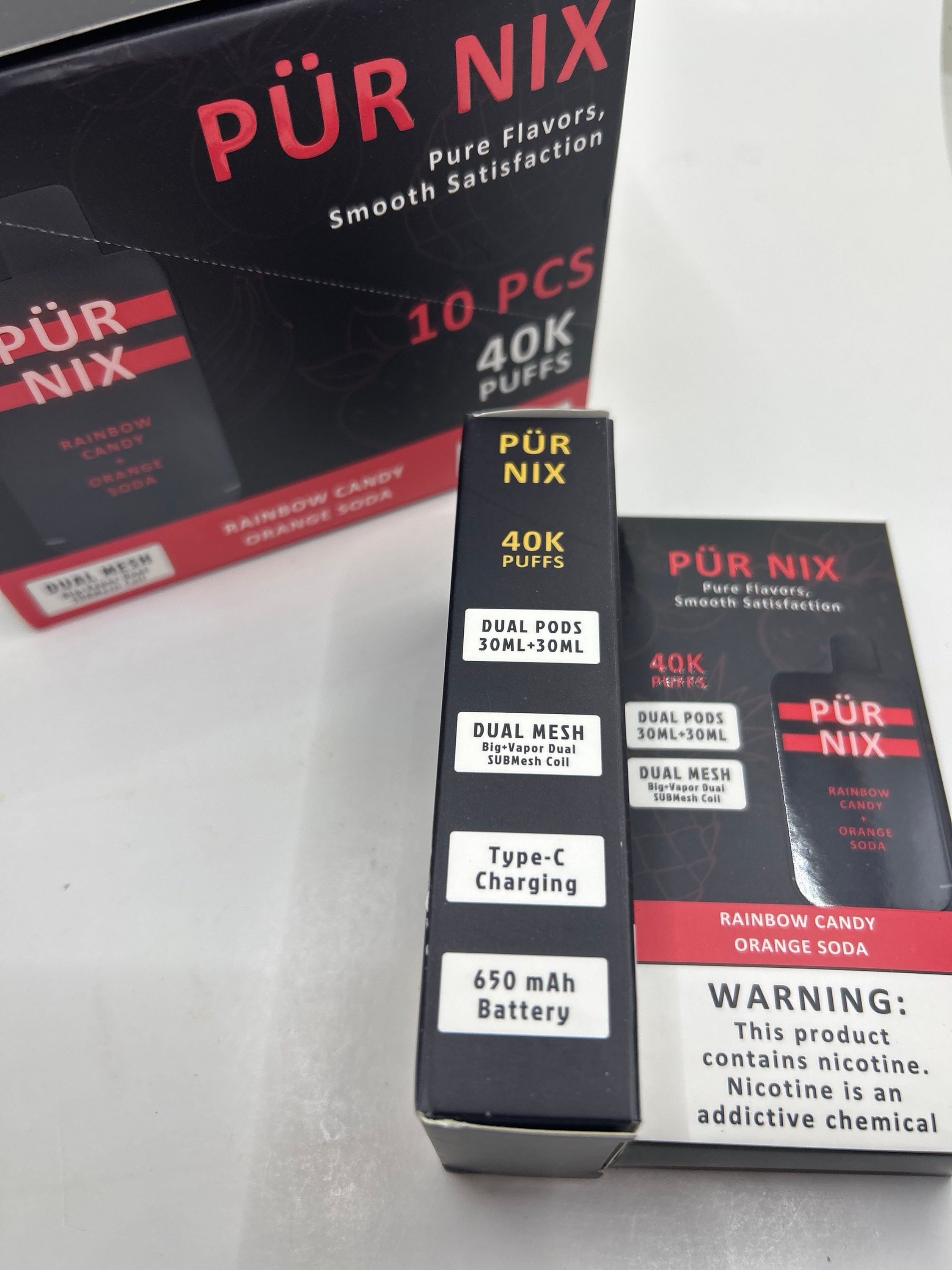 Pur Nix Dual Pods 40,000puff Nico Vapes -30ml