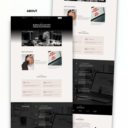 About page design for social media manager Wix Studio template
