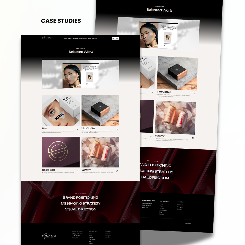Case studies page for consultant Wix Studio template