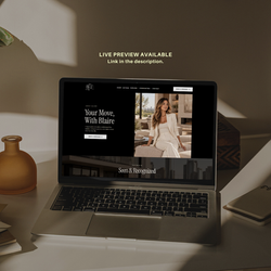 Blaire McKay Wix Studio real estate website template homepage preview with luxury editorial design.