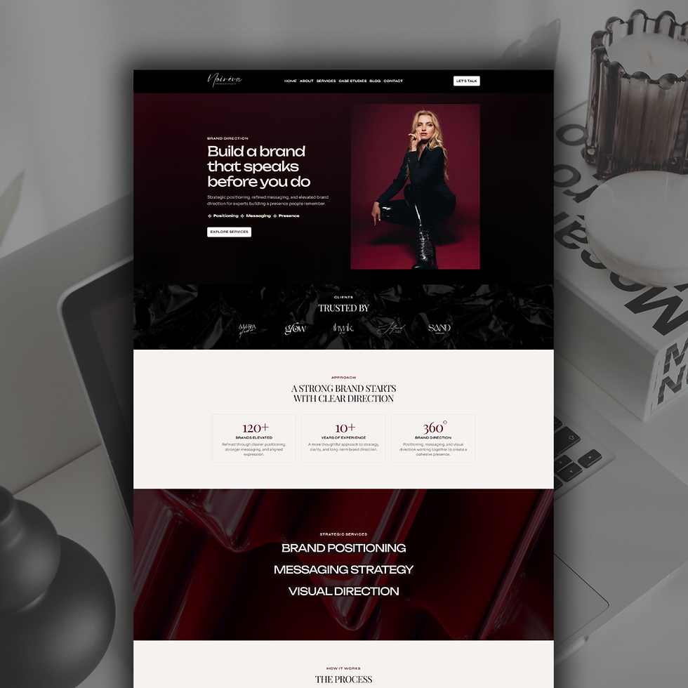 Brand strategist Wix Studio template homepage preview