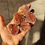 Thumbnail: Hearts of raw amethyst from Brazil and  raw Citrine