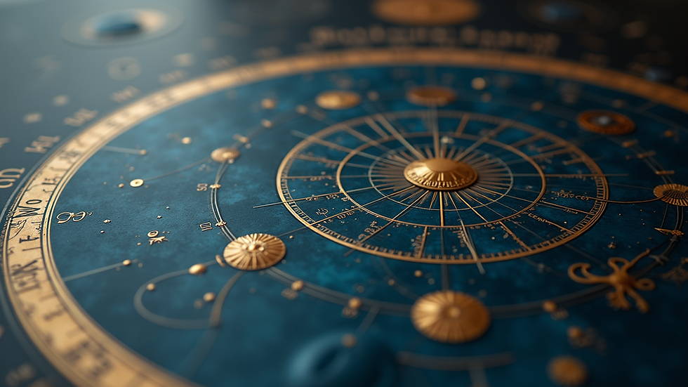 Eye-level view of a chart showing astrological transits