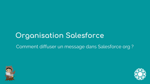 Diffuser un message dans Salesforce org
