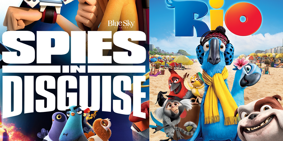 Double Feature Movie Night! Spies in Disguise & RIO