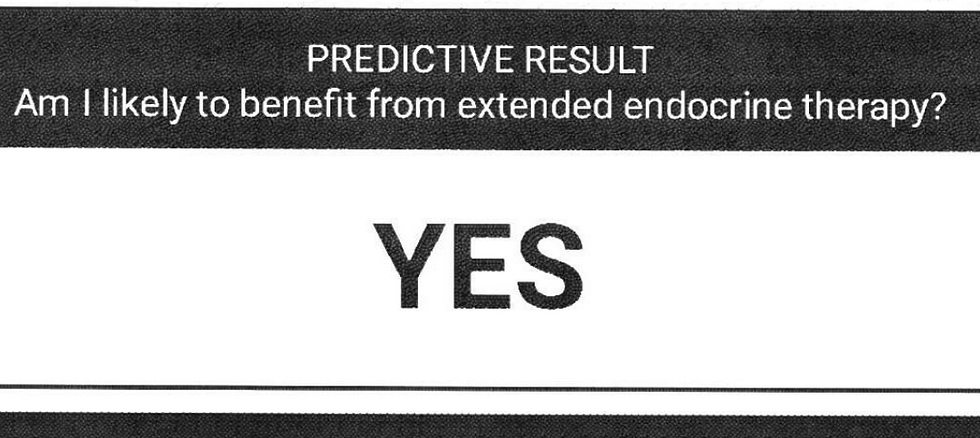 Screenshot of the test's bottom line