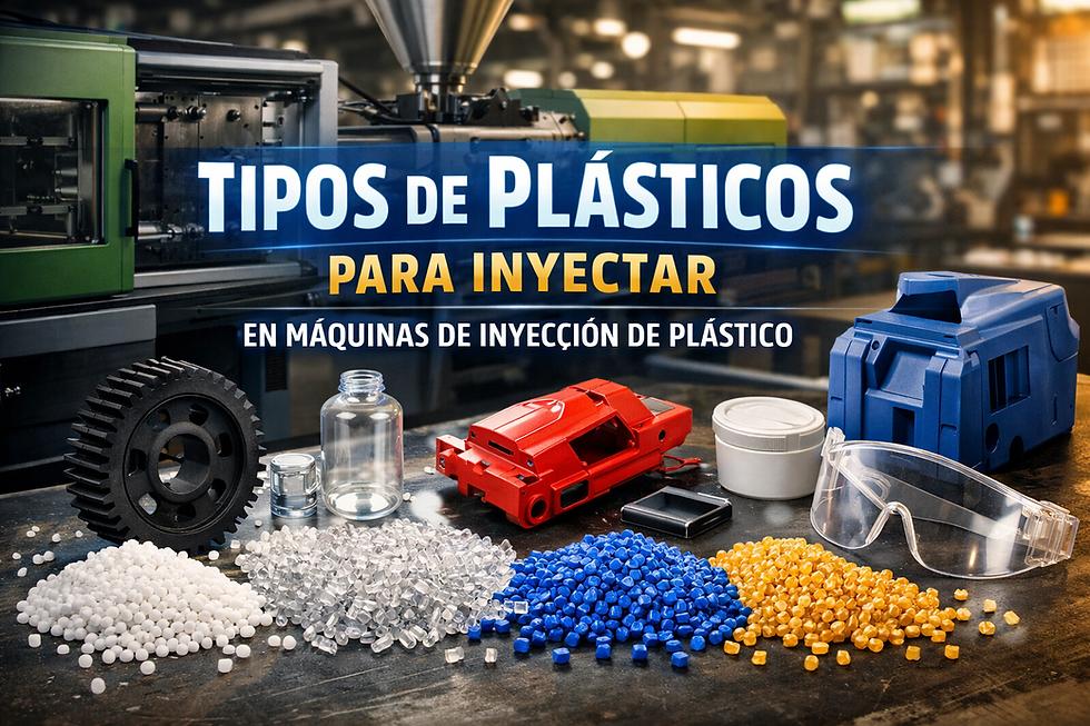 Tipos de plásticos de maquinas de inyección