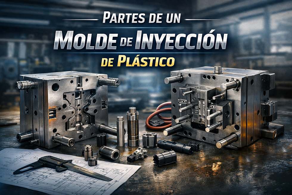 Partes de un molde de inyección de plástico