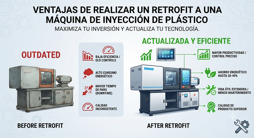 Retrofit para Máquinas de Inyección de Plástico: ¿Conviene Modernizar o Comprar una Nueva?