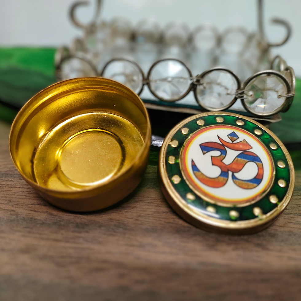 Thumbnail: Vintage Brass Om Tika box