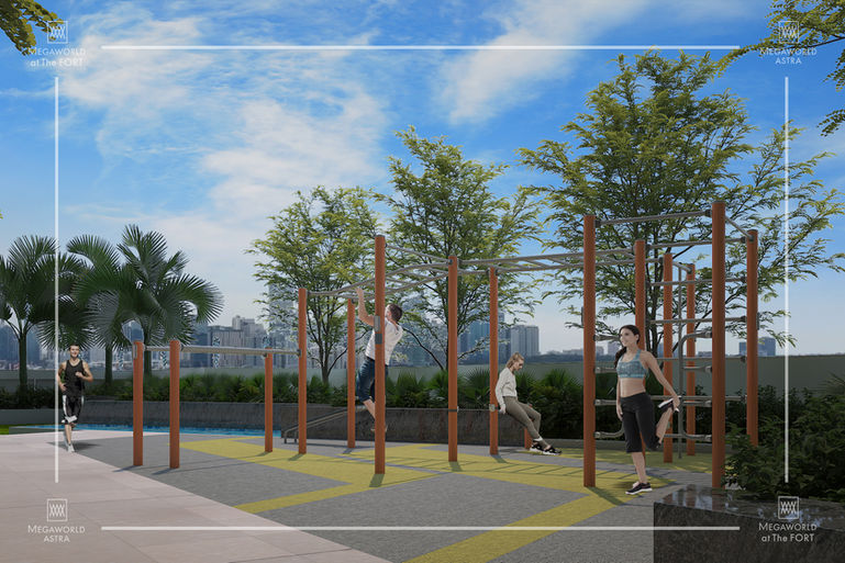Energy generating Outdoor Fitness Area of Uptown Modern