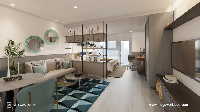 Studio Unit Rendering in Uptown Modern