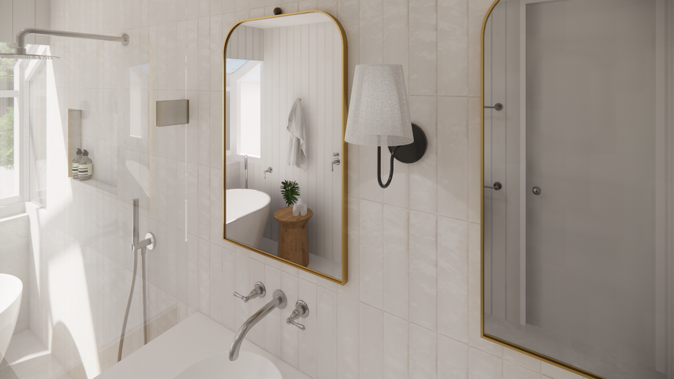 Realistic 3D renders - bathroom mirror