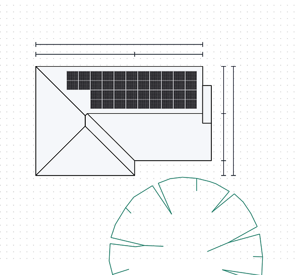 solar panels 2d graphic