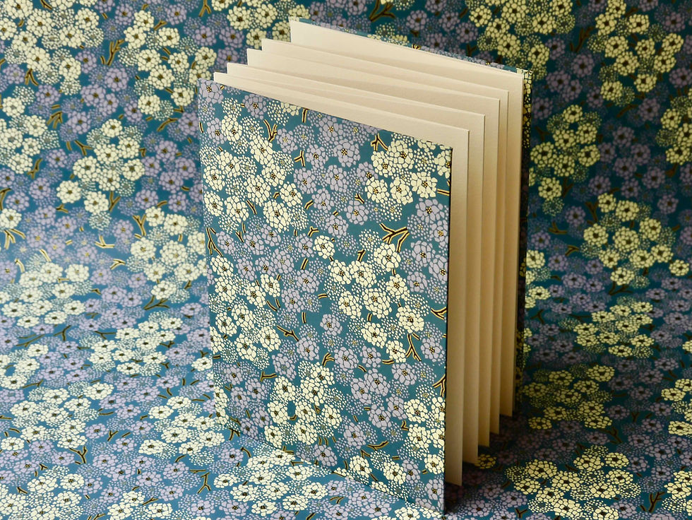 Carnet accordéon - Hortensia