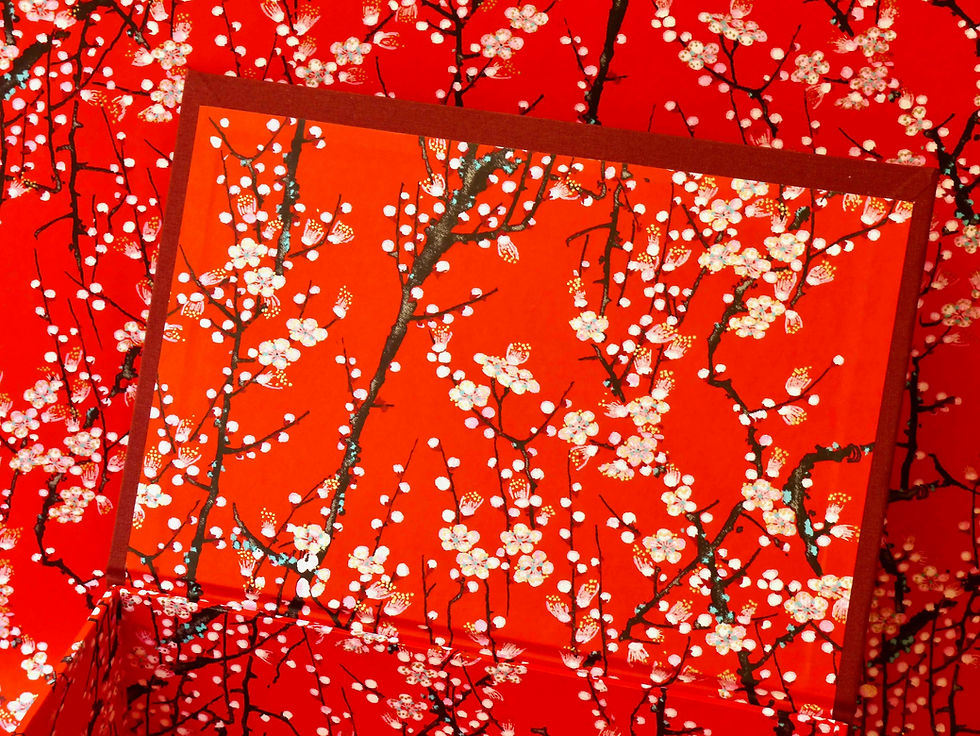 Thumbnail: Coffret rectangle - Prunier (3 coloris)