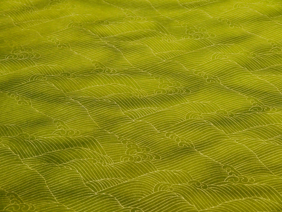 Miniature : Vagues dorées aérées - vert dégradé