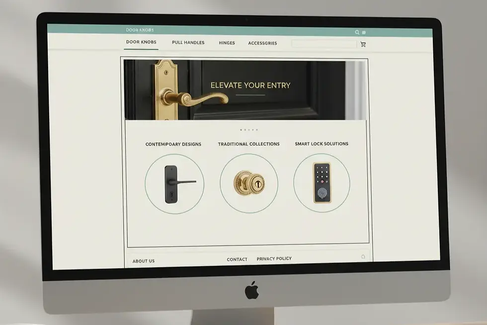 Website showing project management services for hardware.