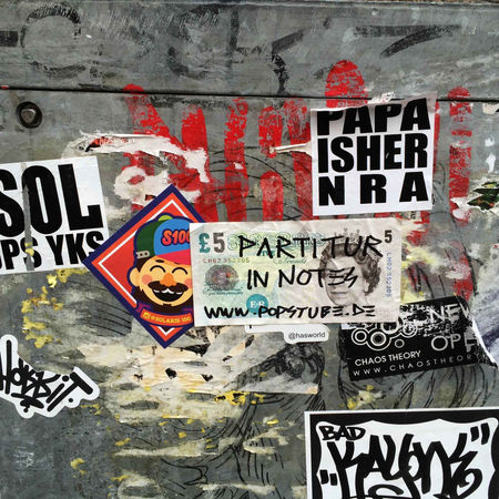 5 Pfund Note mit der Beschriftung: "Partitur in Notes".