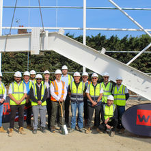 Topping-out at Cross Oak Lane, Horley