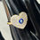Thumbnail: Heart-Shaped Evil Eye Stone Accent Ring
