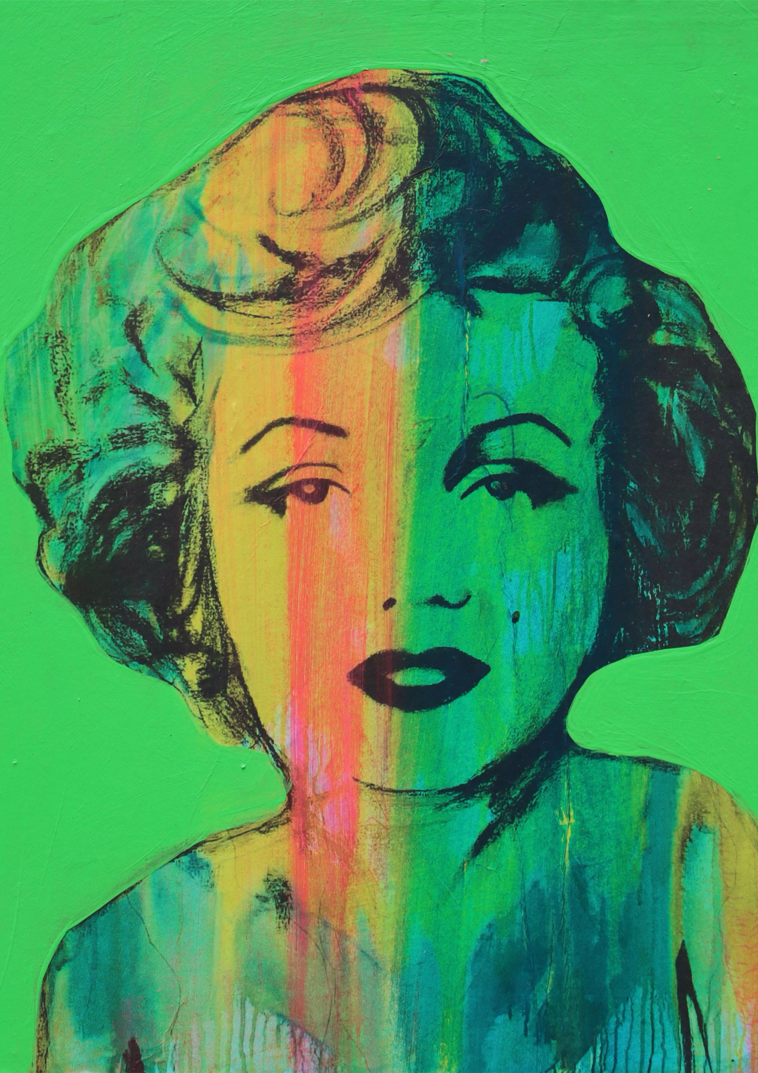 Marilyn In Green PRINT