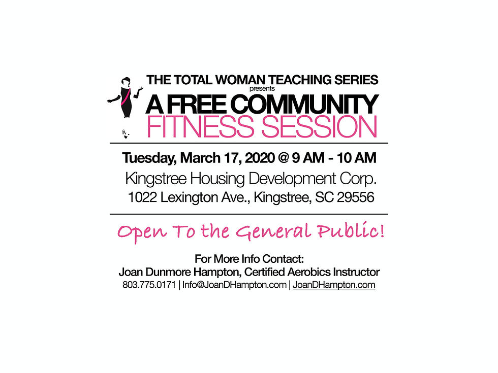 The Total Woman Women's Free Community Fitness Session