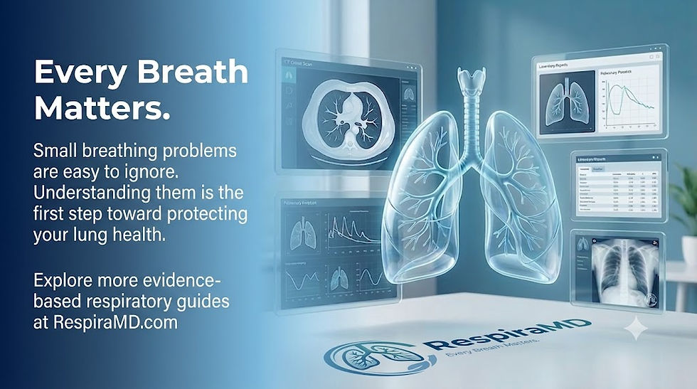RespiraMD Diagram of human lungs showing signs of asthma.