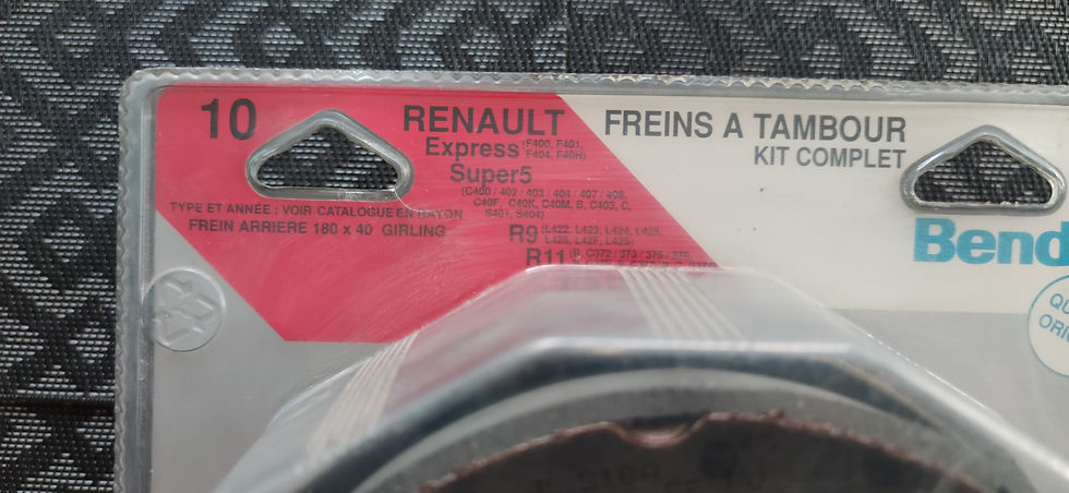 Miniature : Kit de freins arrière BENDIX RENAULT 9 / 11 / SUPER 5.