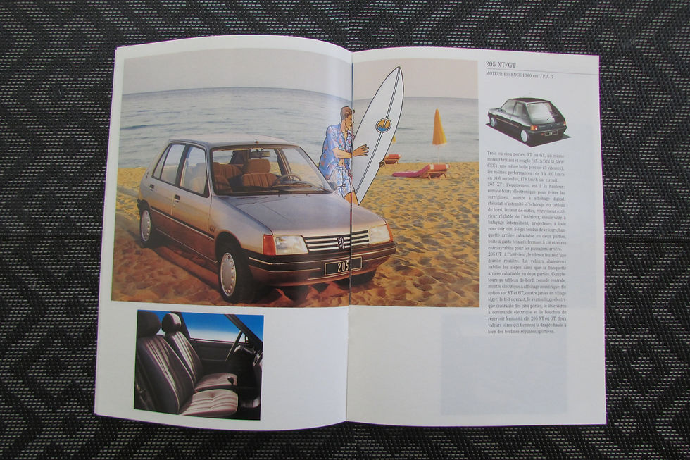 Miniature : Catalogue peugeot 205 1989 .