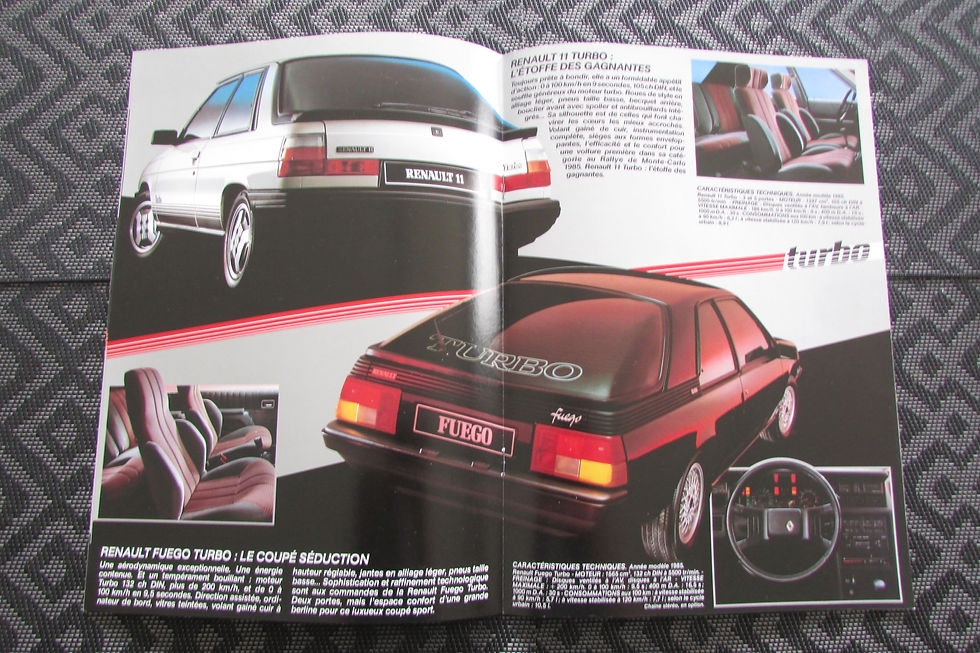 Miniature : Catalogue gamme RENAULT TURBO Supercinq R5 R11 R18 R25 FUEGO ALPINE  1985  .