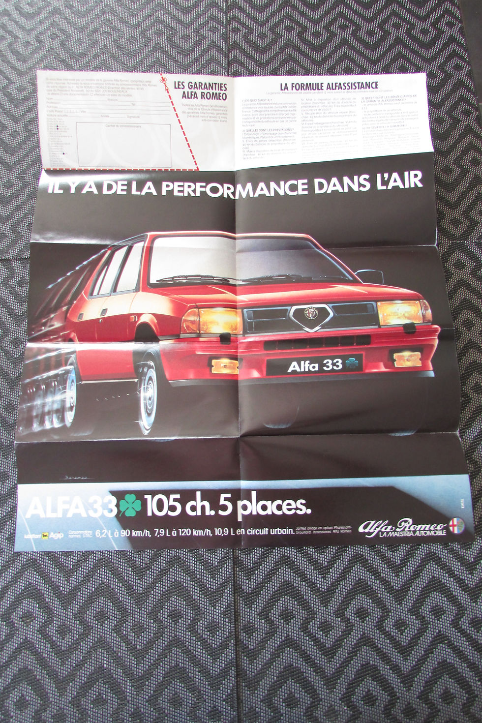 Miniature : Catalogue dépliant gamme Alfa Romeo 1985  .