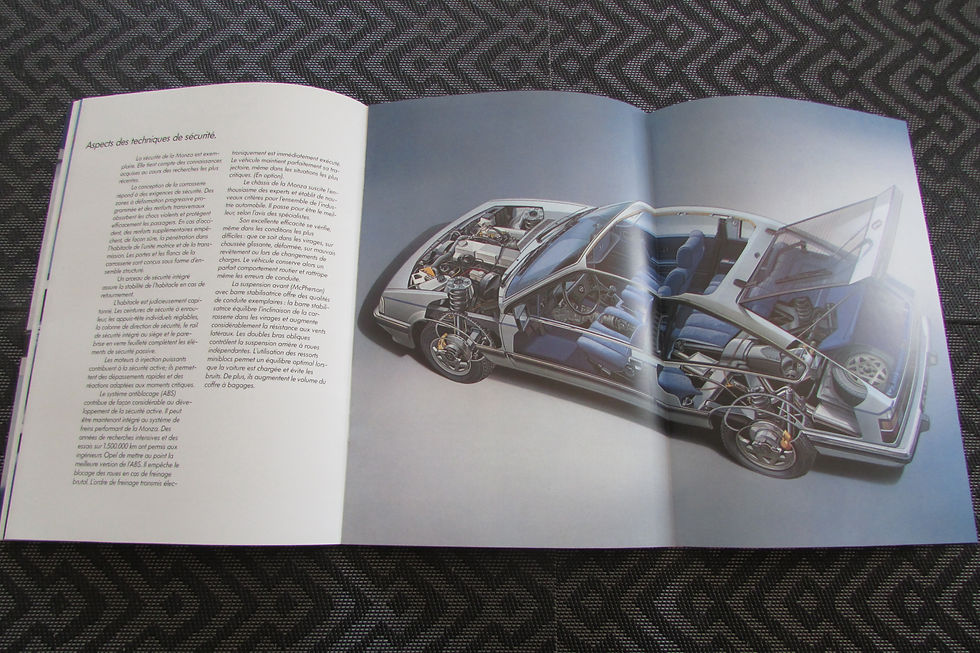 Miniature : Catalogue OPEL MONZA  09/1984 .