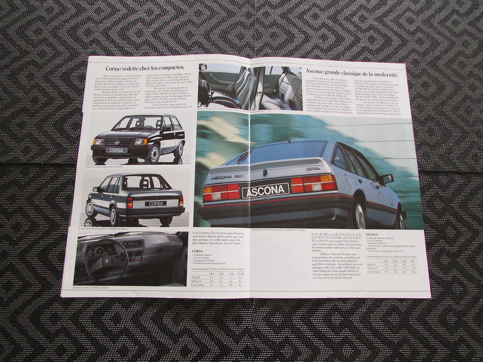 Miniature : Catalogue GAMME OPEL 1987 .