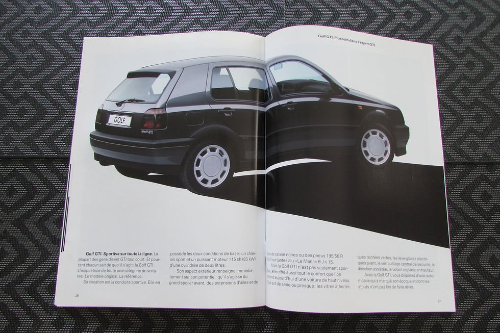 Miniature : Catalogue VOLKSWAGEN GOLF 3 GTI / GTI 16 S  du  08/1993 .